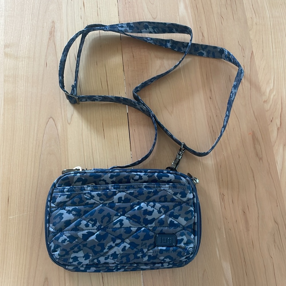 Lug Quilted Blue Crossbody Bag - Picture 2 of 4